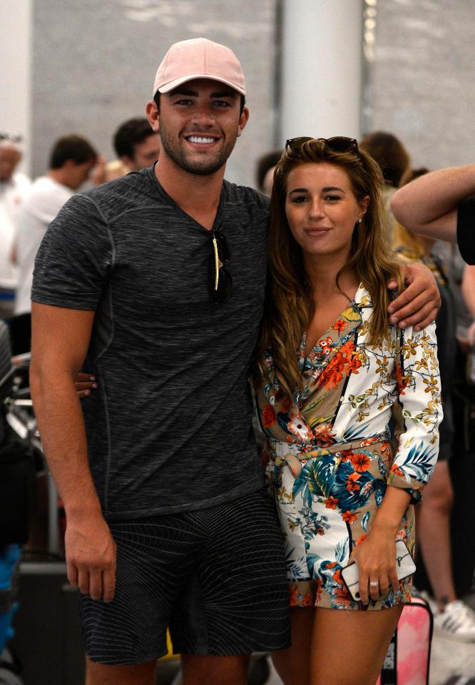  Jack and Dani share a hug at the airport on the return home from Love Island