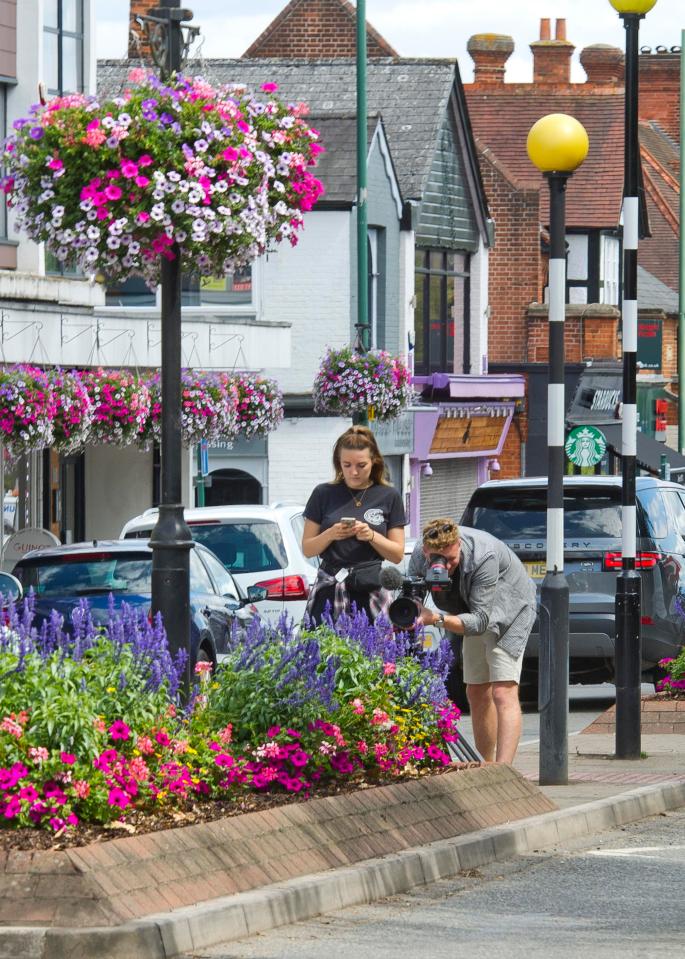  A film crew shooting scenes in Ascot this week