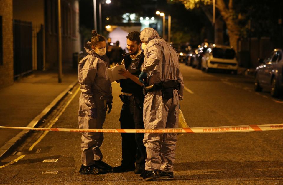  The scene in South London where Siddique was stabbed to death