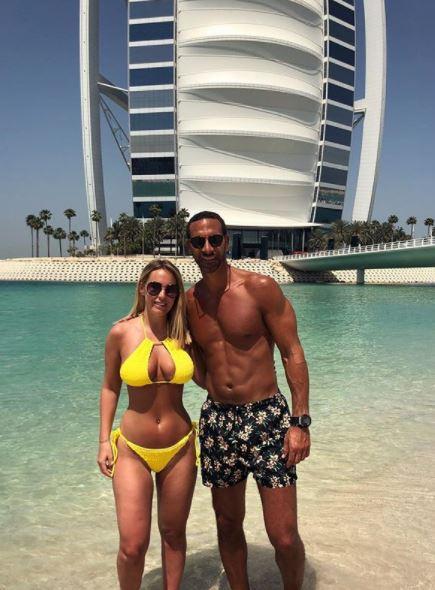  Kate Wright on holiday with Rio Ferdinand shows off her tan in a yellow bikini