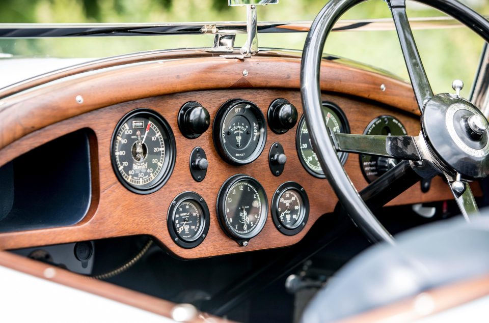  Its wooden dashboard is in pristine condition