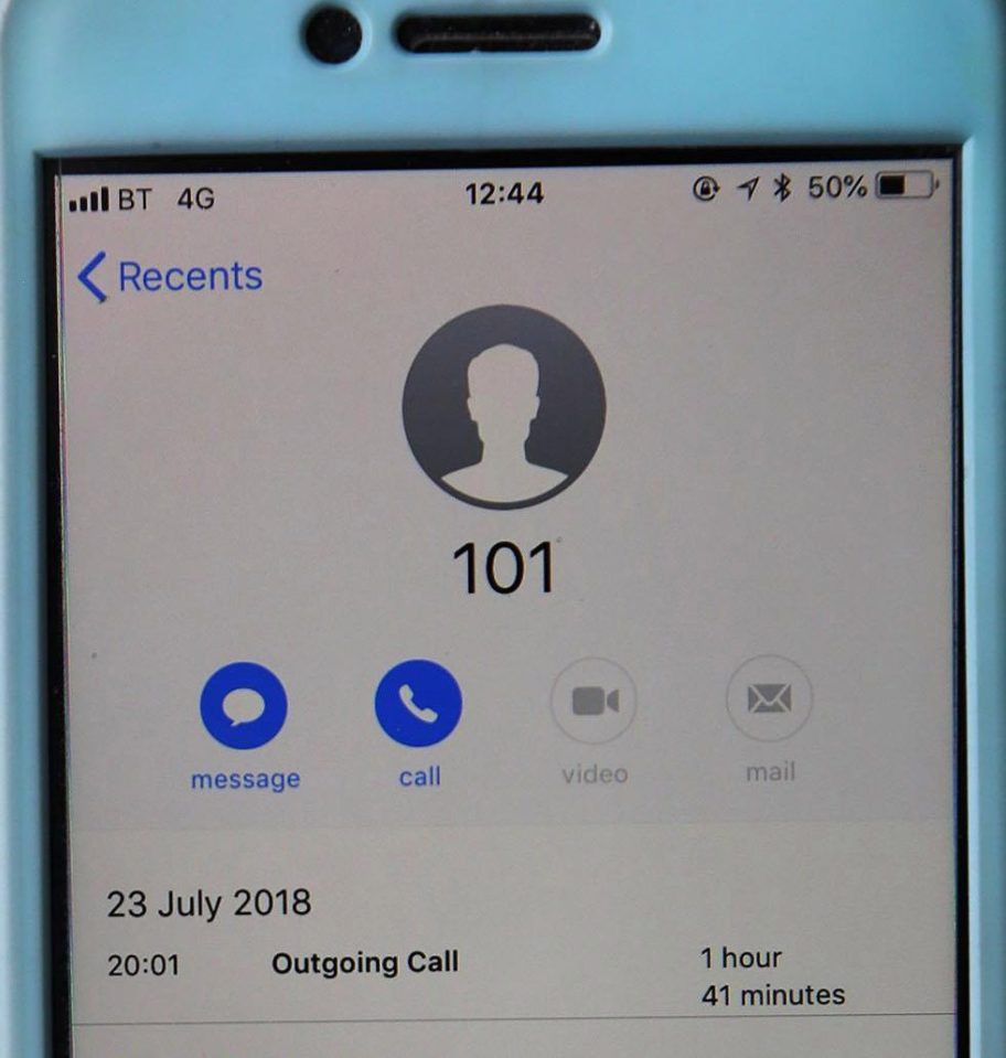  The engineer kept her phone on speaker until a handler with the non-emergency service replied 101 minutes later