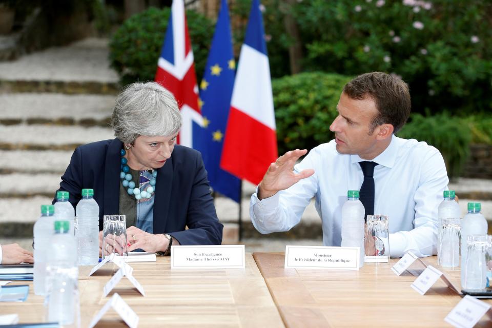  It comes as Theresa May cut short her holiday to visit Emmanuel Macron and try and get him to back her Brexit plans