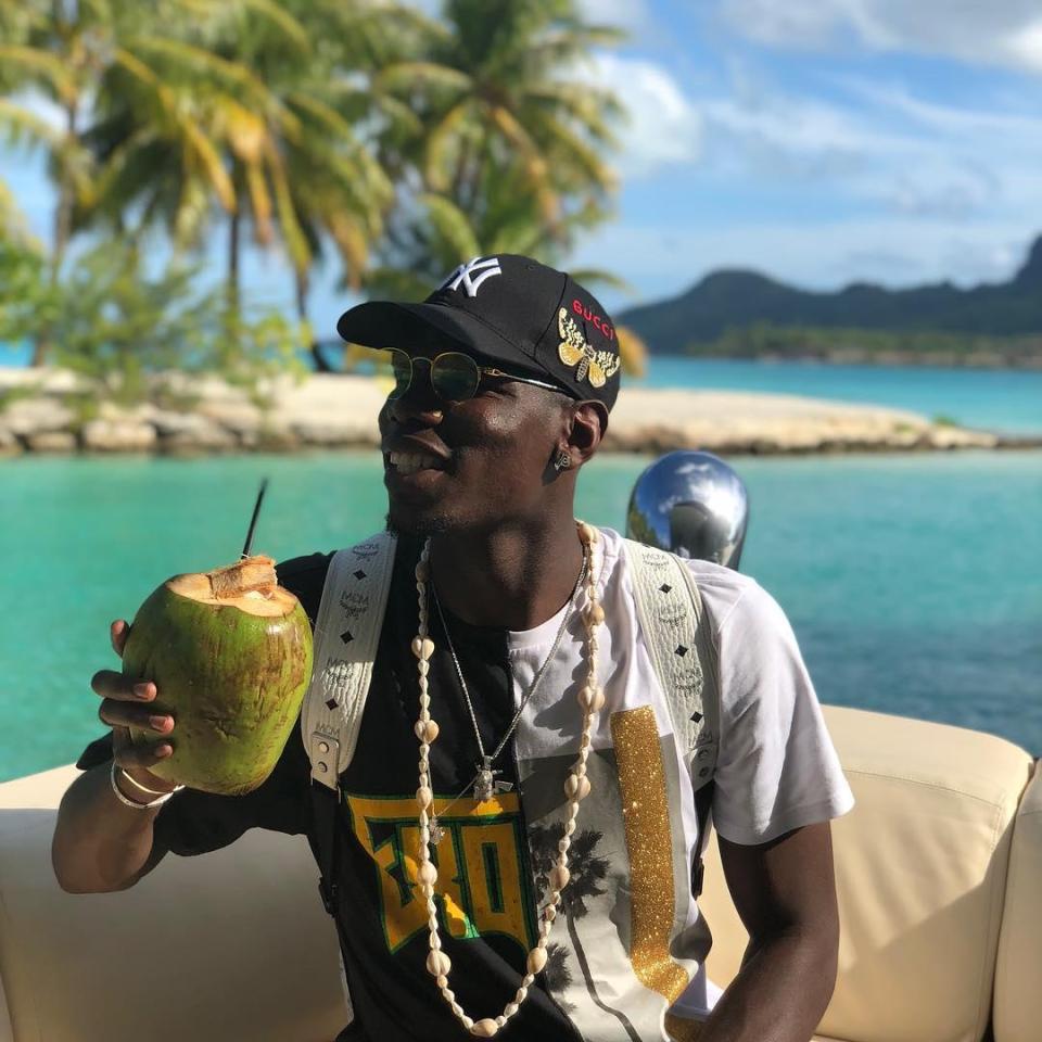 Paul Pogba has been finishing his holidays with parties and a trip to French Polynesia 