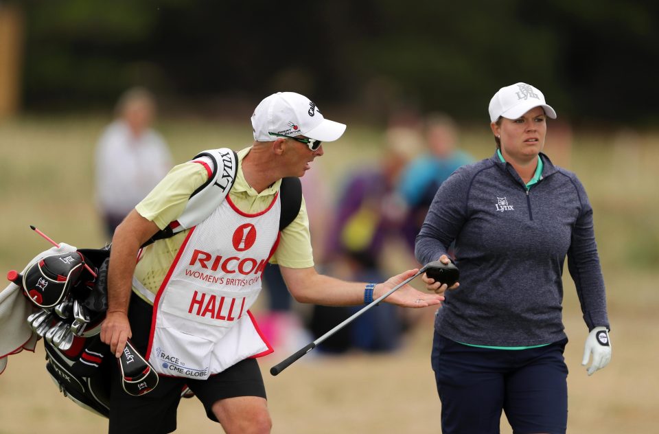  Dean is caddying for Welsh golfer Lydia Hall