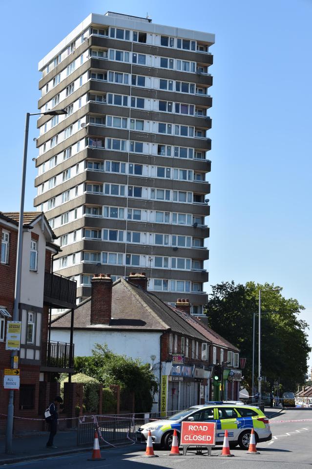  Police sealed off the area around where the 22-year-old man was killed