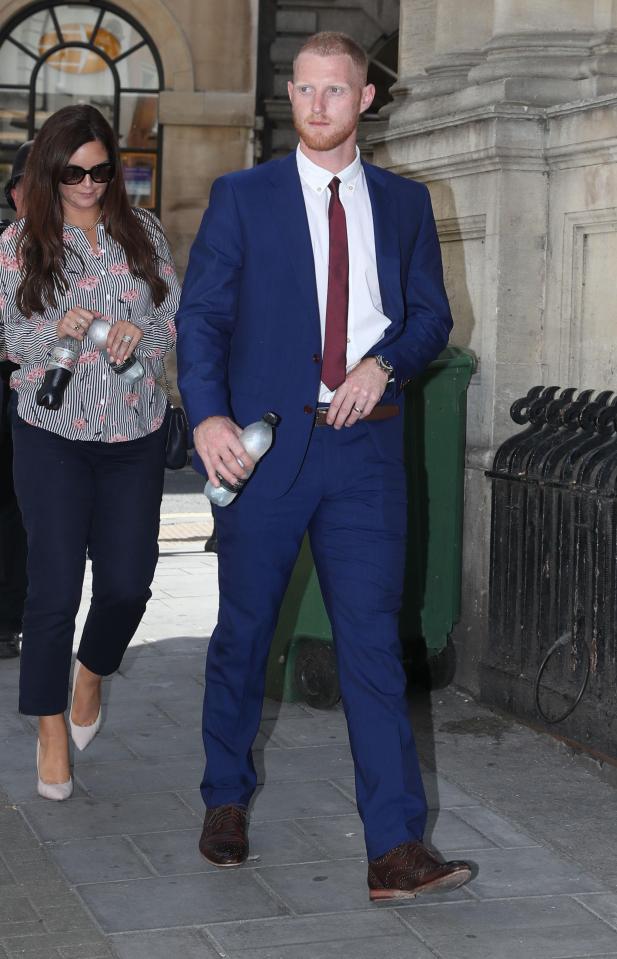  Ben Stokes and his wife Clare Ratcliffe head to court on Monday morning