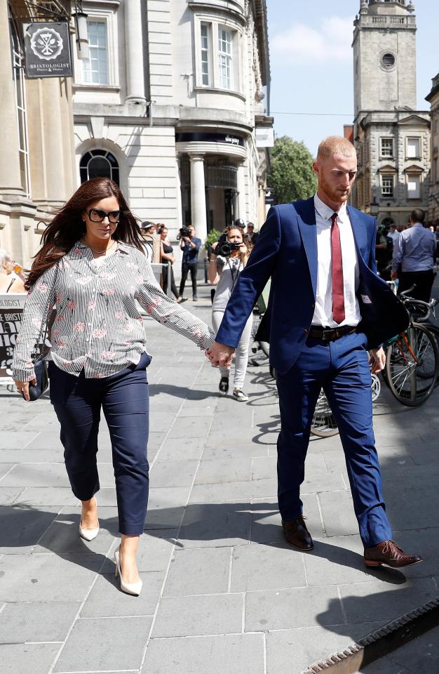  Stokes, with wife Claire, said he heard 'nasty homophobic language' from Hale and Ali