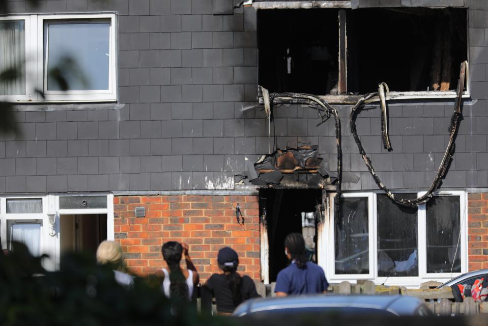 The blaze broke out on Adolphus Street, Deptford, in the early hours of this morning