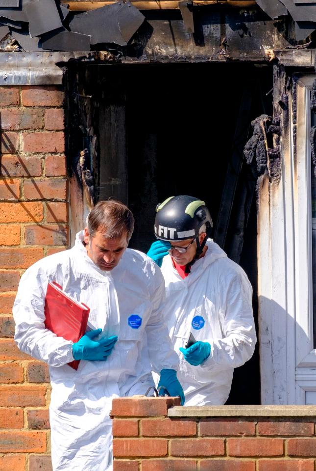  The crime scene in Deptford, South London