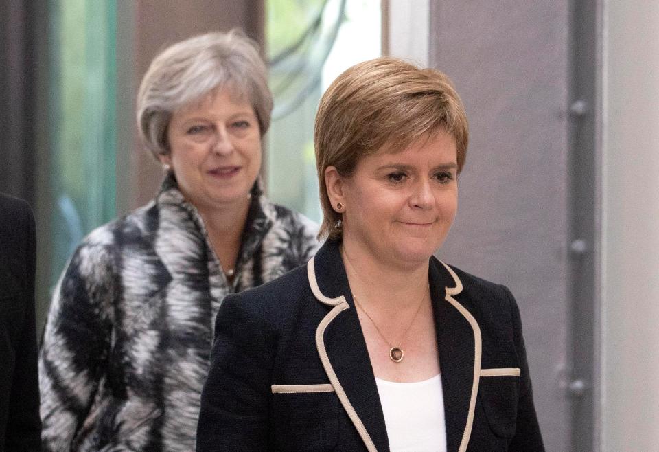  Theresa May was in Edinburgh today with SNP leader Nicola Sturgeon