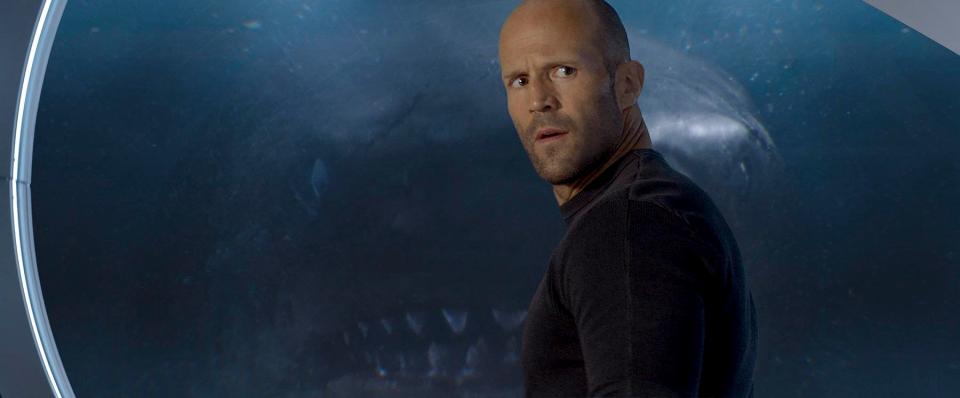  It's behind you...Jason Statham will need all his muscle to save the day in The Meg