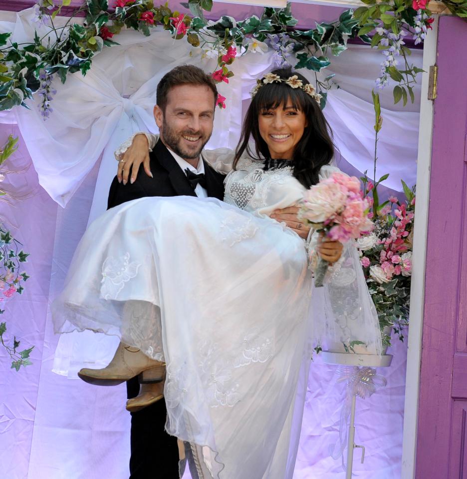  The couple have already had a practise at being bride and groom, as they posed for fun pictures during a day out at Friends Fest last month