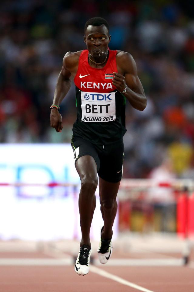  Bett was a 400m hurdles runner and was a hero in Kenya after winning gold at the World Championships in 2015