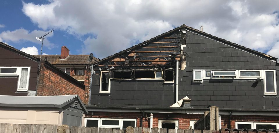  The home was gutted in the blaze