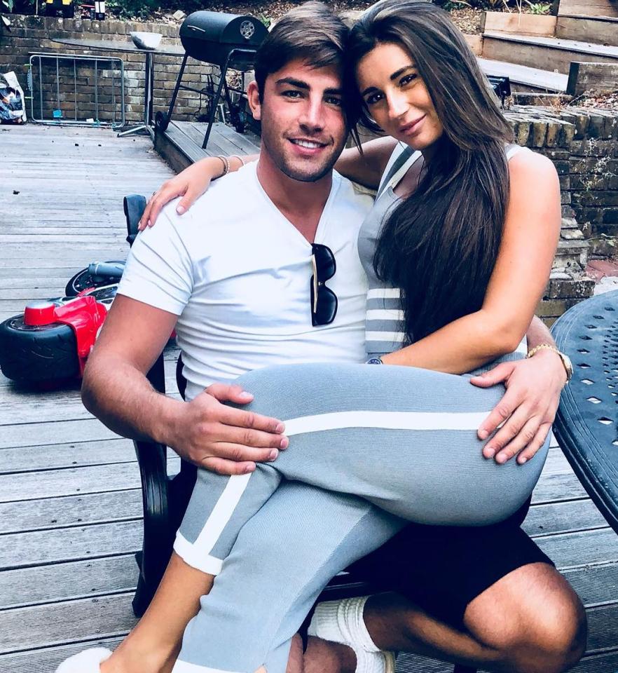 Jack Fincham got to know Dani Dyer's family as he celebrated at a birthday party held at her home today 