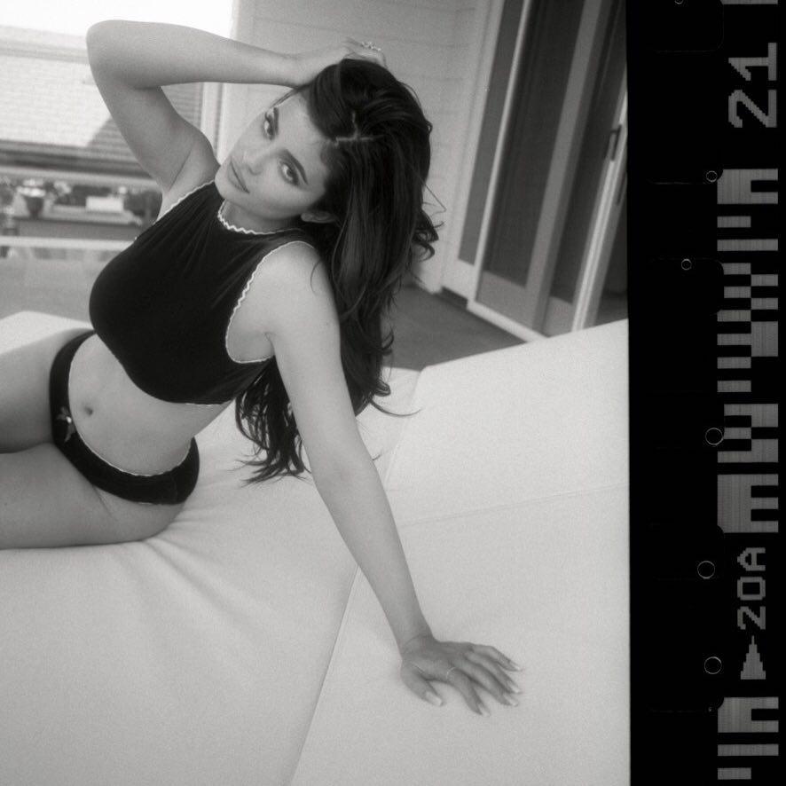 Kylie posed in her underwear in snaps on her Instagram yesterday