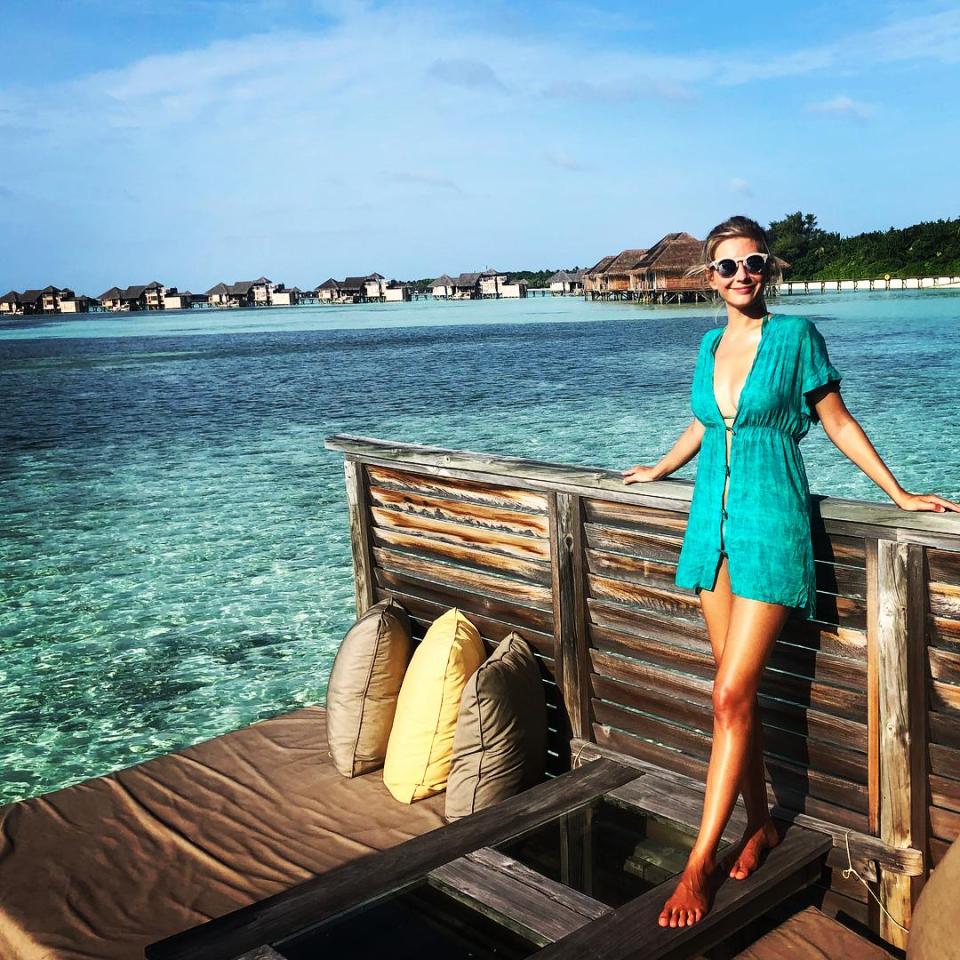 Rachel seemed to have a dreamy time in The Maldives