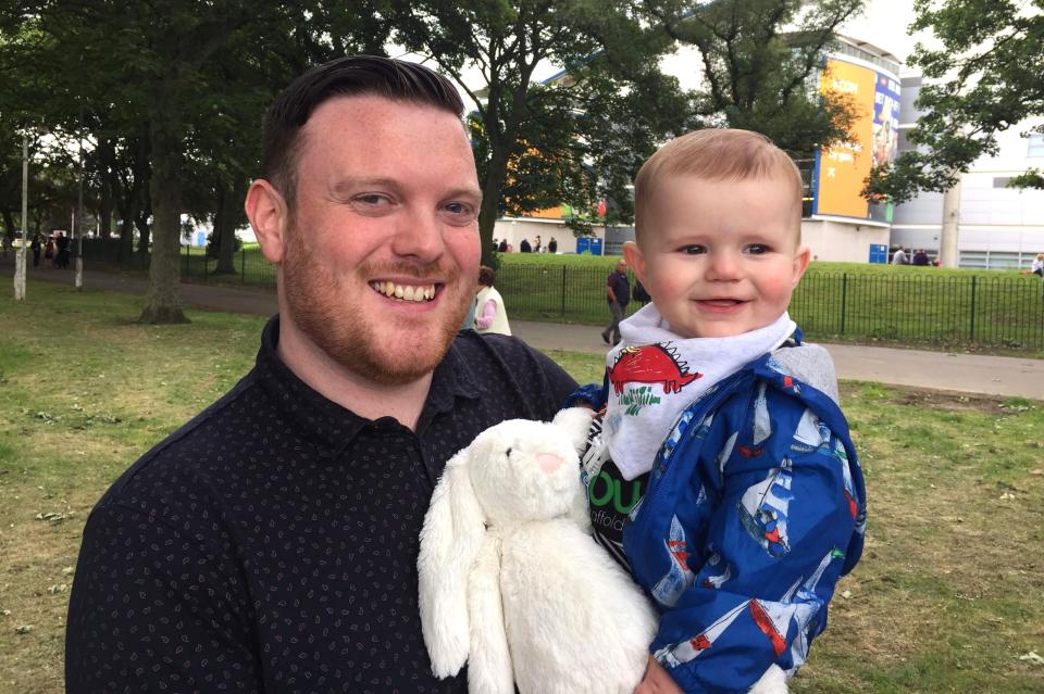  Mike, pictured with one-year-old son Frankie, said the home was supposed to be a dream house for his family