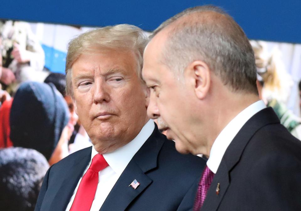  A look from President Trump that says relations between the US and Turkey are strained