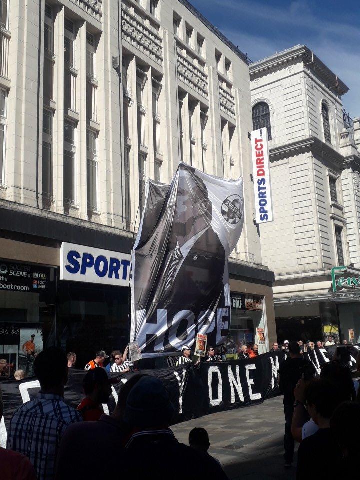 Newcastle supporters made their voices heard ahead of the Tottenham game