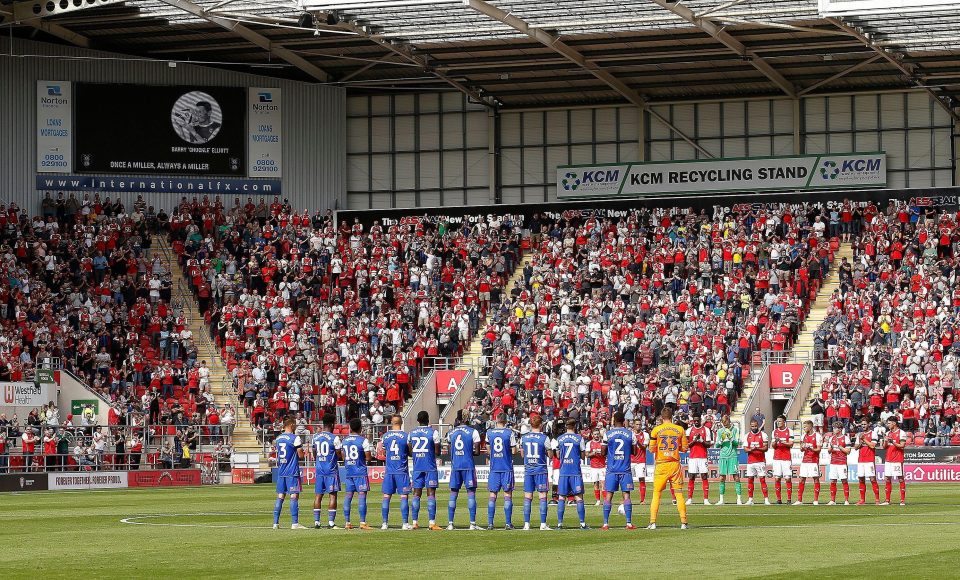  Rotherham and Ipswich fans united to pay tribute to Barry Chuckle