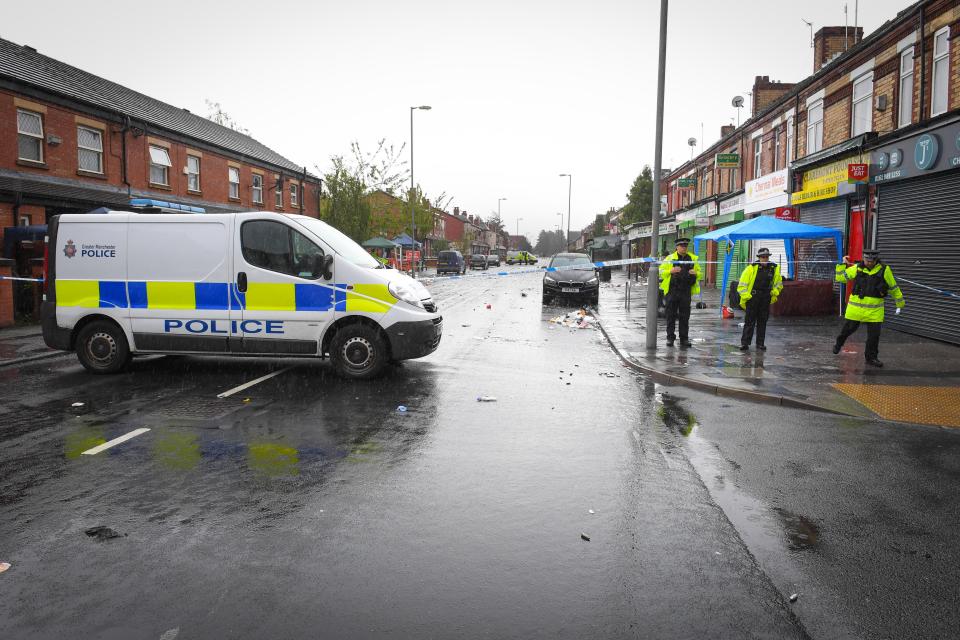  A video from the scene appeared to show a panicked group of people being helped by police