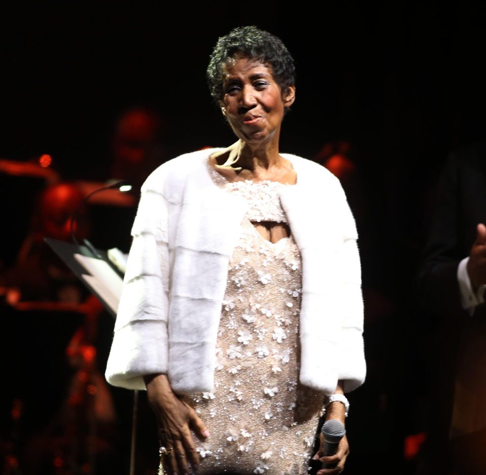  Soul Queen Aretha Franklin after performing at the Elton John Aid Foundation Fall Gala in November 2017