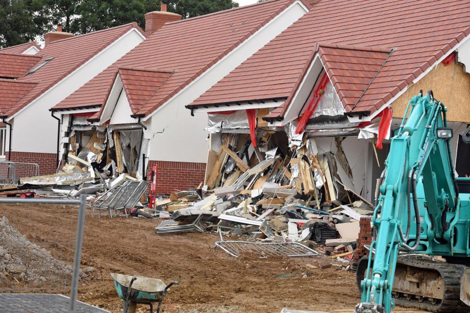 Peter and Jennifer Lobb's dream home, on the left, was destroyed