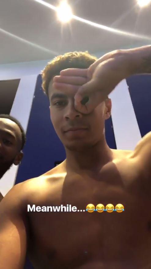 Dele Alli had fun trying to teach his team-mates his new celebration