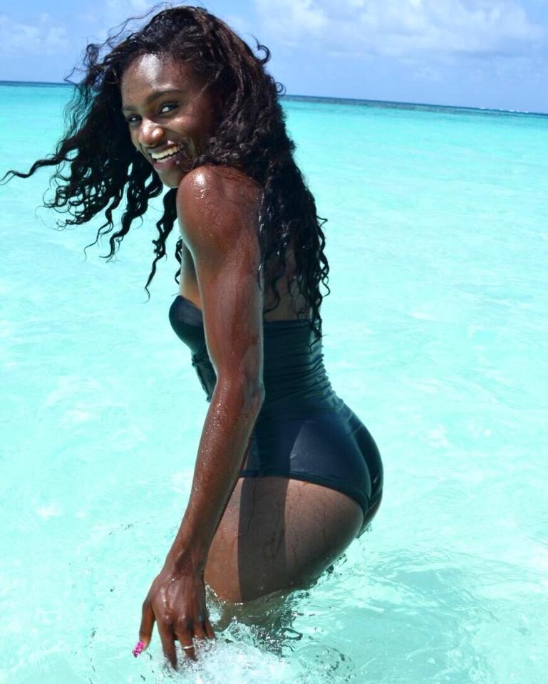  Asher-Smith on holiday in the Caribbean