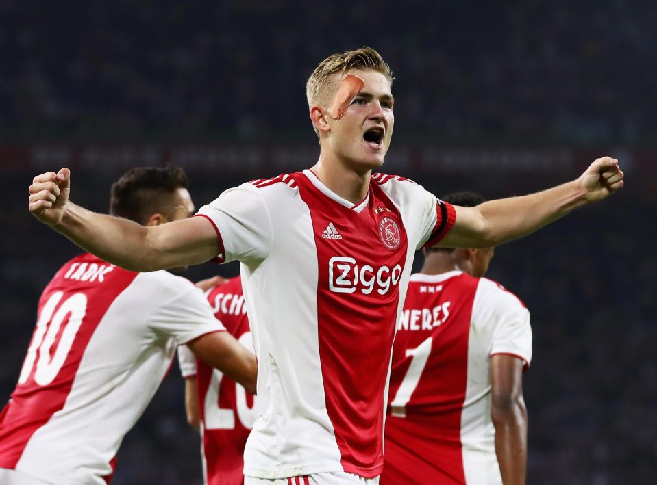  Ajax starlet Matthijs de Ligt was also on target against Belgian side Standard