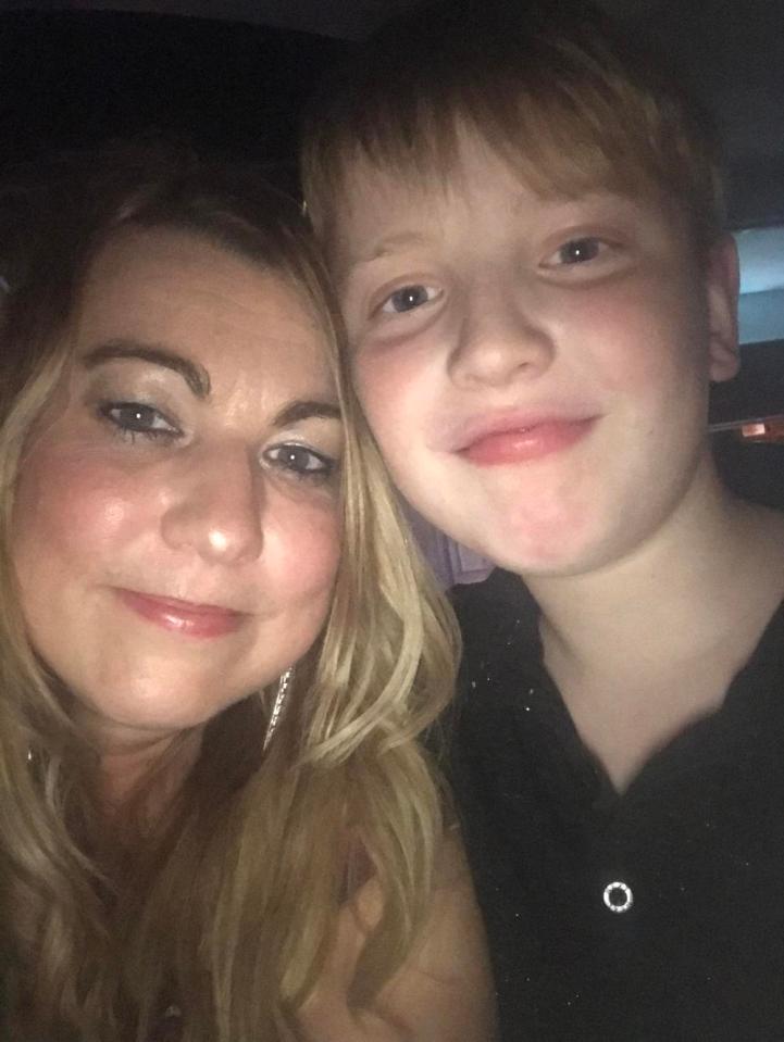  Sarah, pictured with her son, told how her body is responding well to the chemotherapy she is currently having