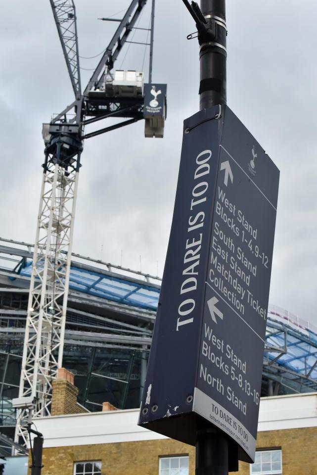  The new ground at White Hart Lane will not be ready until perhaps January