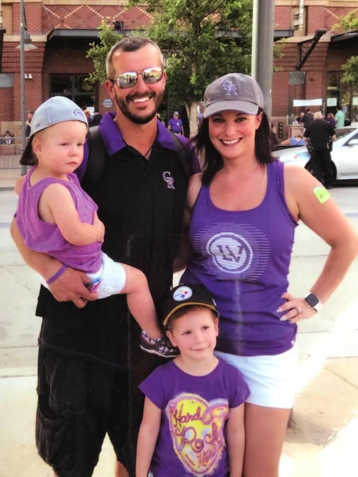  Chris Watts with wife Shanann and their daughters Bella, four, and three-year-old Celeste