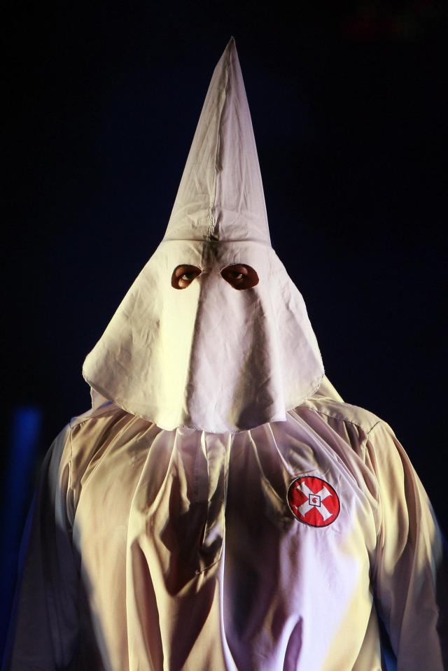  The Klu Klux Klan were known for their white outfits and hoods (stock picture)