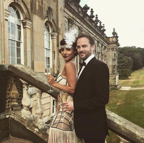  Roxanne Pallett with fiancé Lee Walton at Highclere Castle