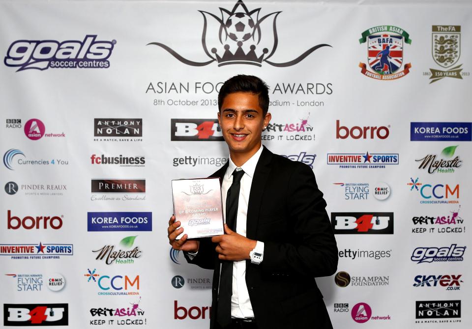 Dhanda topped the up-and-coming player category at the Asian Football Awards in 2013