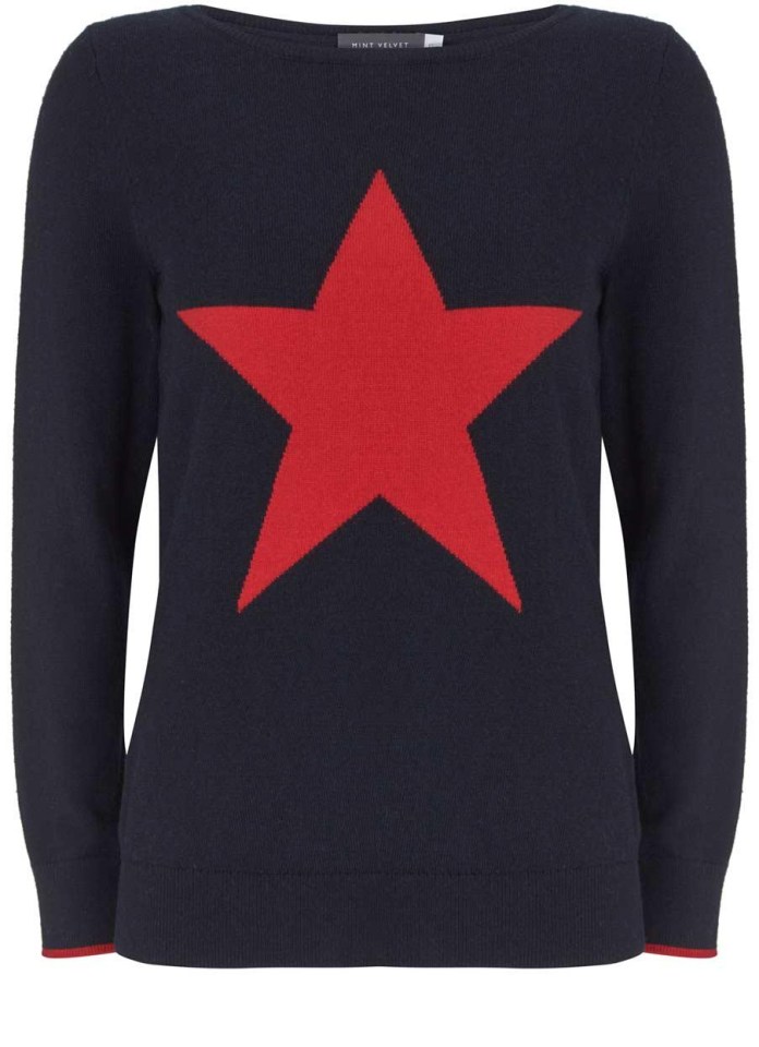 We love Mint Velvet's key pieces, like this star-print jumper