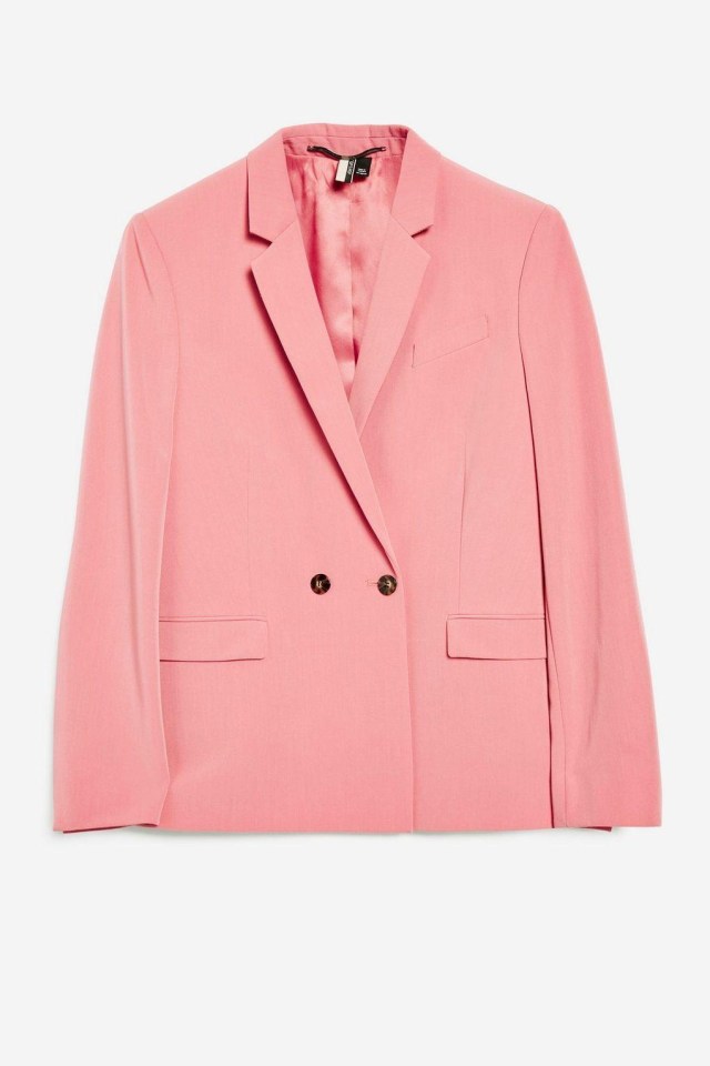 We're obsessed with this pastel pink blazer