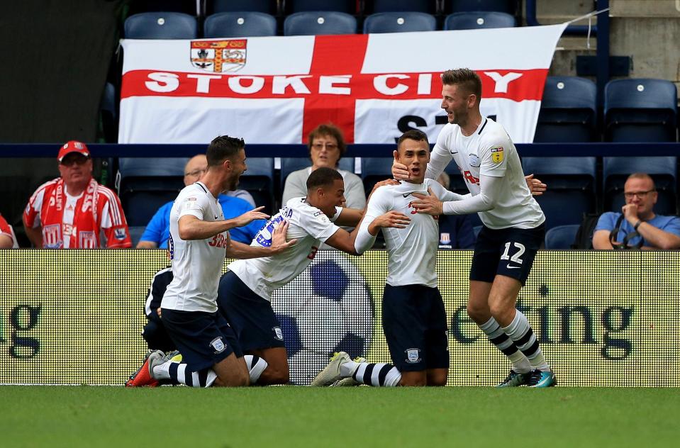  Preston celebrate but will feel aggrieved not to have picked up all three points