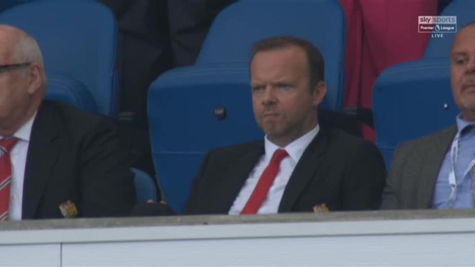  Woodward was pictured scowling at the final whistle of United's defeat to Brighton