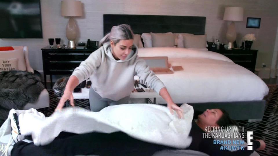 After admitting her 'obsession' with death, she also tricked her mother Kris Jenner into pretending to be a dead body so she could put her new skills to the test