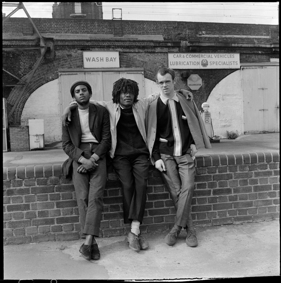  Tex Ajentunmobi's photograph shows three friends hanging out in the East End in the 1970s