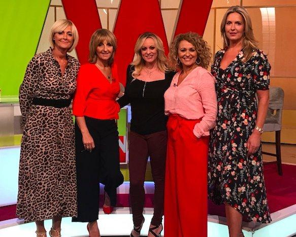  The former porn star (centre) said trump was 'in over his head' on Loose Women