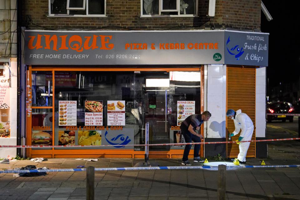  Kingsbury High Road was cordoned off as police and forensics teams investigated