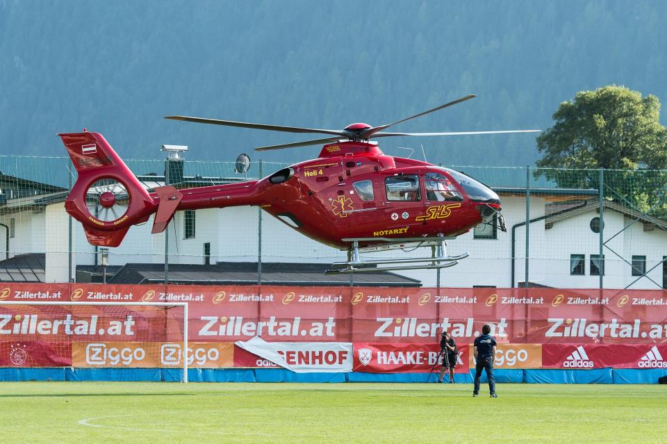  He was airlifted to hospital following the cardiac arrest but is now able to make gestures to communicate