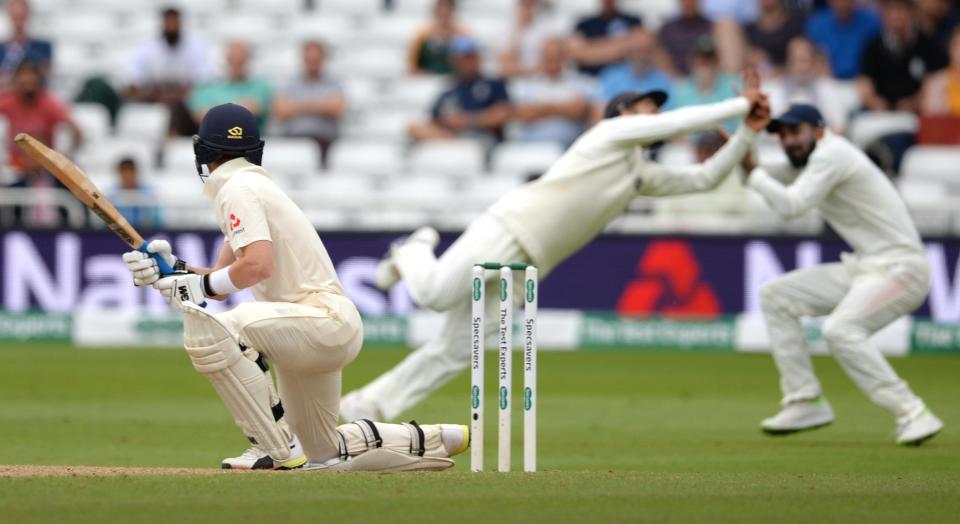  He took a brilliant catch to dismiss England batsman Ollie Pope in the second innings as India narrowed the series deficit to 2-1