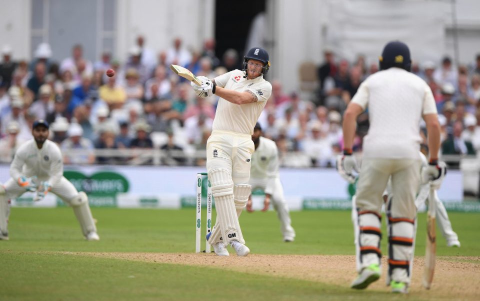 Ben Stokes reached double figures after being promoted to No5 as history was made