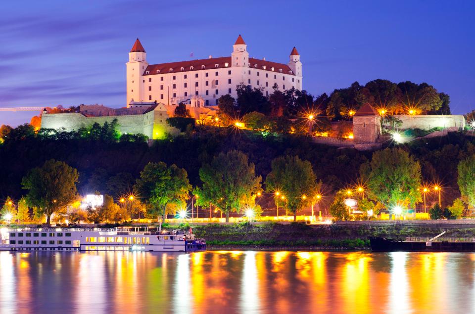  Bratislava comes in second place with its imposing castle